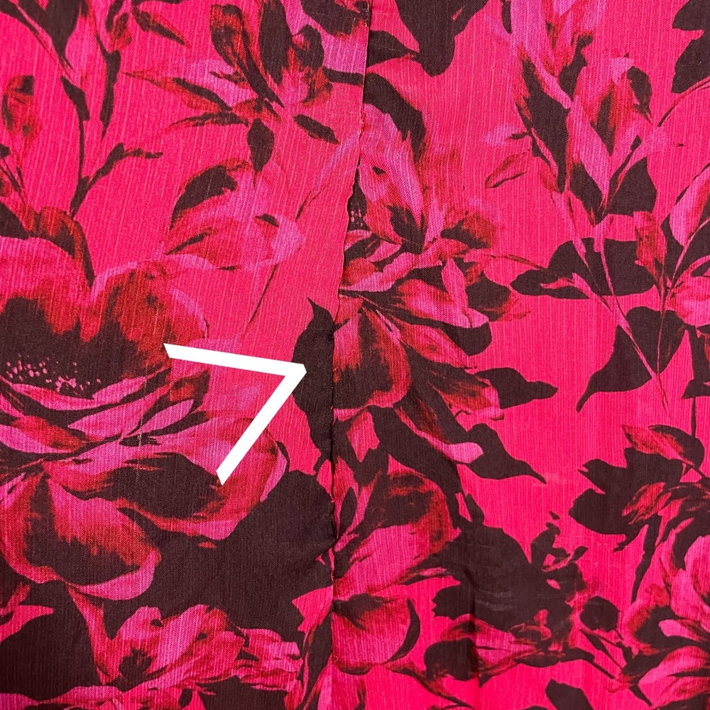 Amanda Uprichard Eden Gown Strapless Maxi Dress Floral Ruffle Pink Black Sz M - Picture 16 of 16